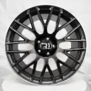 RIN 19X9.5 5-112 R1 SPORT H932F MATTE BLACK MACHINE LIP ET43 CB66.56