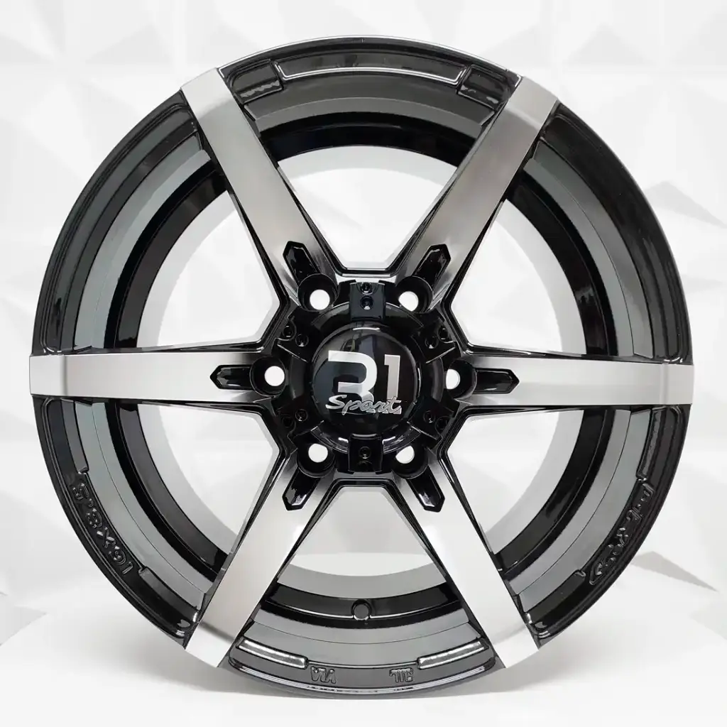 RIN 16X8.5 6-139.7 R1 SPORT 0133 BLACK MACHINE FACE ET10 CB106.2